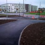New road construction and kerb installation completed at York University Heslington Campus