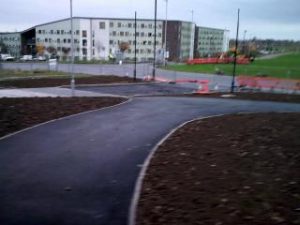 New road construction and kerb installation completed at York University Heslington Campus