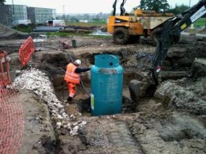 Excavation and drainage installation works carried out at York University Heslington Campus