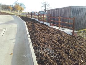 Completed roadway and footpath construction at York University Heslington Campus