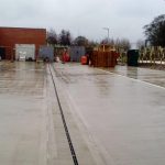 Newly finished external paving and roadway at York University Heslington Campus